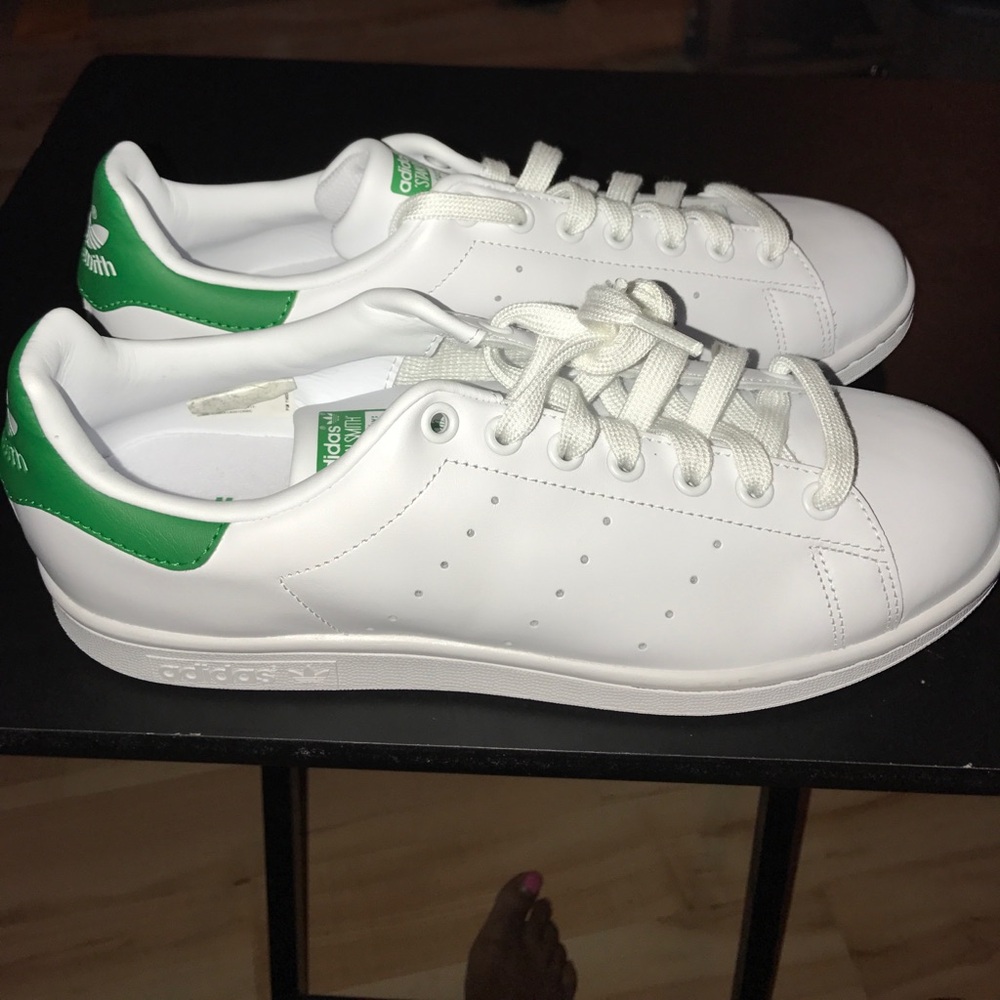 adidas White and Green Women's Athletic Sneakers